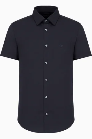 Emporio Armani Chemise à manches courtes en mélange nylon stretch