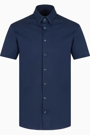 Giorgio Armani Chemise à manches courtes en jersey de coton