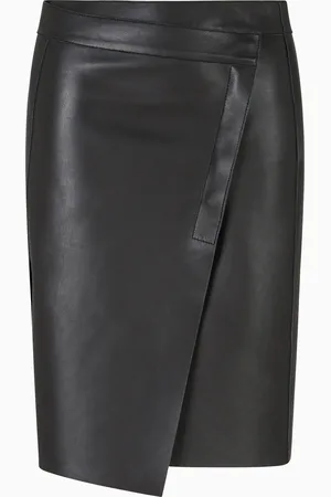 Emporio Armani Jupe portefeuille en peau d