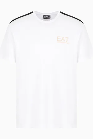 EA7 T-shirt ras-du-cou Gold Label en jersey de viscose