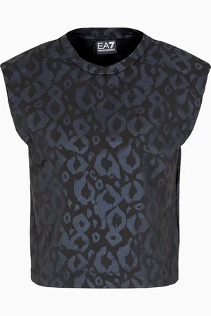 EA7 Top ras-du-cou Graphic Series en coton stretch