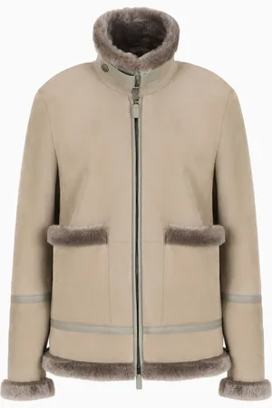 Emporio Armani Peau de mouton de coupe décontractée en suédine d’agneau merinillo espagnol Icon