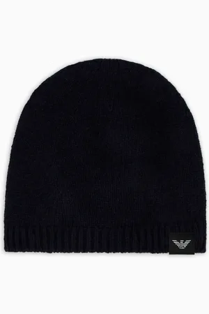 Emporio Armani Bonnet en pur cachemire côtelé