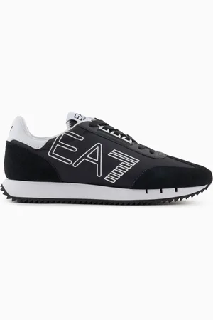 EA7 Sneakers noires et blanches Vintage