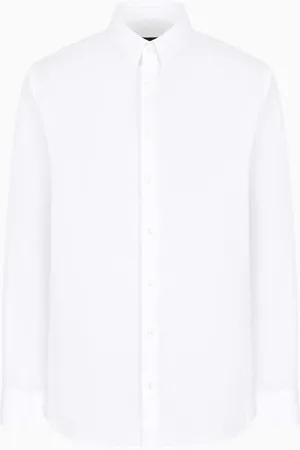 Giorgio Armani Chemise en tissu stretch avec col à baleines