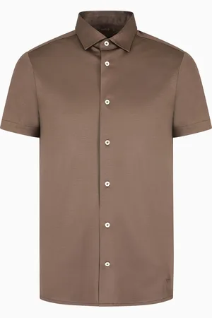 Emporio Armani Chemise à manches courtes en jersey mélange lyocell ASV
