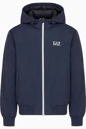 EA7 Blouson bomber à capuche en tissu technique Core Identity