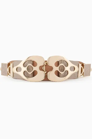 Giorgio Armani Ceinture en alligator avec empiècements métalliques
