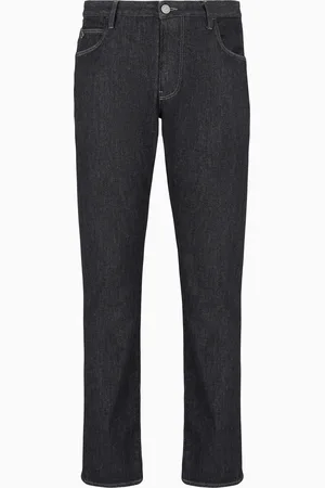 Giorgio Armani Pantalon 5 poches coupe slim en denim de coton stretch