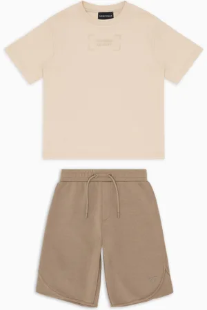 Emporio Armani Ensemble T-shirt et bermuda avec logo brodé