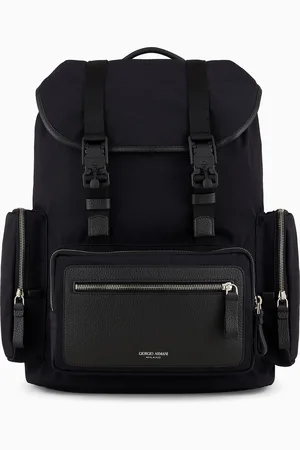 Giorgio Armani Sac à dos en nylon recyclé et cuir grainé ASV