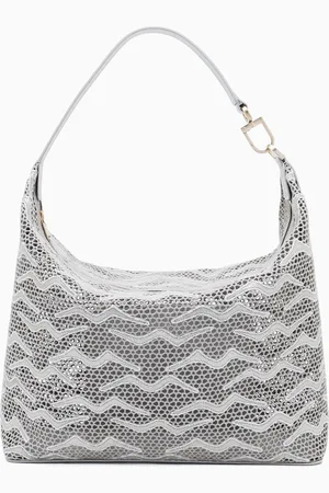 Giorgio Armani Grand sac hobo la Prima Soft en dentelle et nubuck scintillant