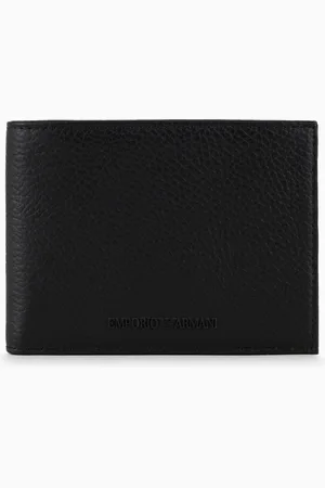 Emporio Armani Portefeuille avec porte-cartes en cuir martelé
