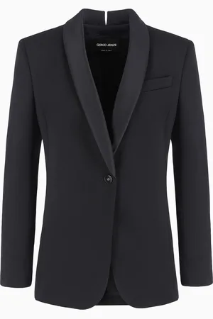 Giorgio Armani Veste à simple boutonnage en laine vierge