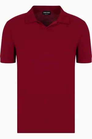 Giorgio Armani Polo à manches courtes en jersey de viscose stretch