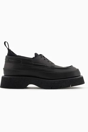 Emporio Armani Chaussures à lacets en croûte nuagée avec semelle chunky