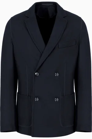 Giorgio Armani Veste croisée Icon en interlock de cachemire foulé