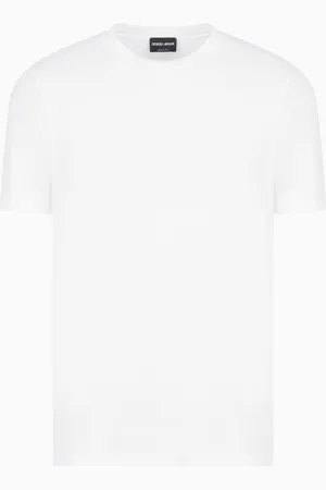 Giorgio Armani Pull ras-du-cou à manches courtes en jersey de viscose stretch
