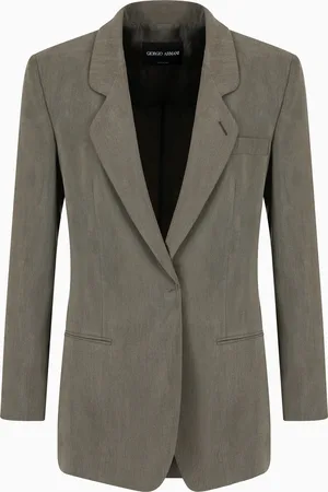 Giorgio Armani Veste à simple boutonnage en soie lavée