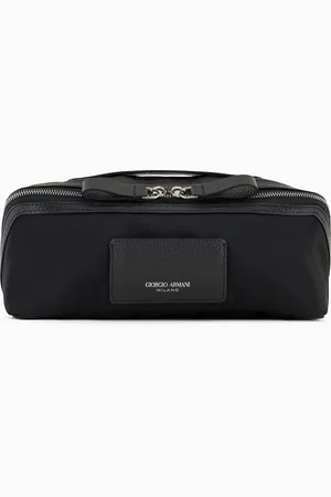 Giorgio Armani Trousse de toilette en nylon et cuir