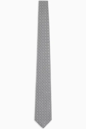 Emporio Armani Cravate en pure soie jacquard effet micro pois