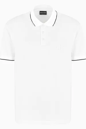 Giorgio Armani Polo à manches courtes en jersey de soie et de coton