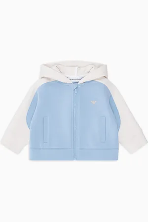 Emporio Armani Sweat-shirt à capuche en jersey double bicolore ASV