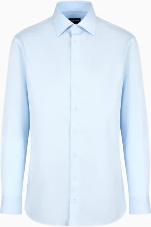 Giorgio Armani Chemise coupe classique en sergé de coton luxueux