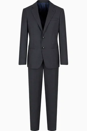 Giorgio Armani Costume gamme Soho à simple boutonnage en laine vierge chinée