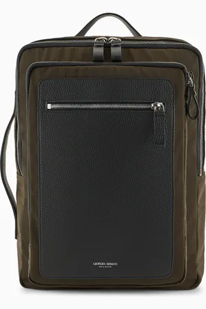 Giorgio Armani Sac à dos en nylon et cuir grainé ASV