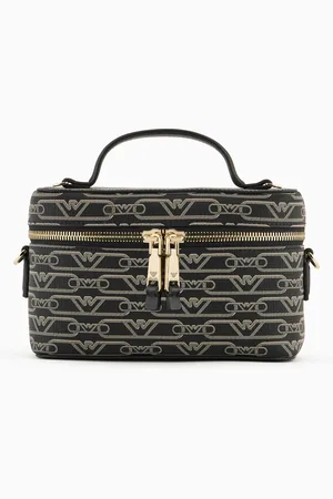 Emporio Armani Trousse de toilette à imprimé monogramme all over