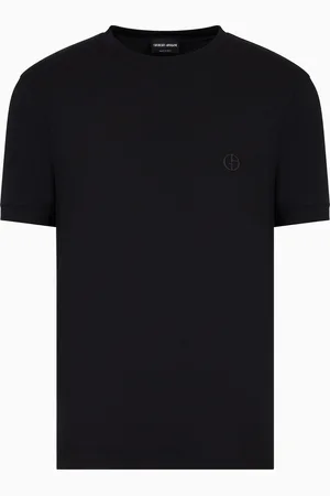 Giorgio Armani Pull ras-du-cou à manches courtes en jersey de viscose stretch