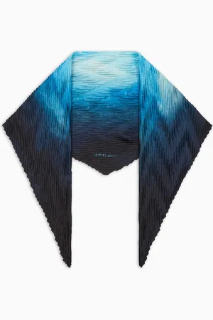 Giorgio Armani Écharpe en soie plissée imprimée