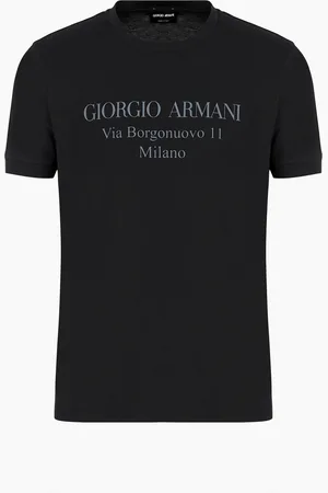 Giorgio Armani T-shirt ras-du-cou Borgonuovo 11 en jersey de coton Pima
