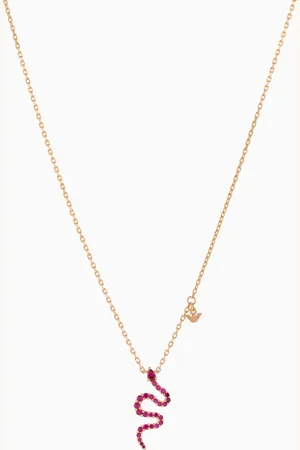 Emporio Armani Collier pendentif en argent sterling plaqué or rose 14 ct