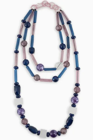 Emporio Armani Collier multibrins avec éléments géométriques et pierres à facettes