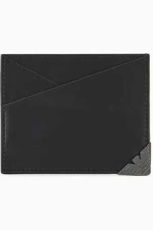 Emporio Armani Porte-cartes en cuir végétal de première qualité