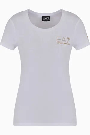 EA7 T-shirt à col rond Evolution en mélange de coton et modal stretch