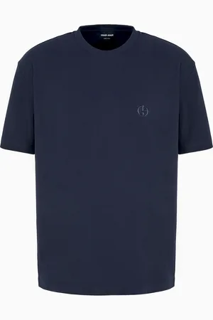 Giorgio Armani T-shirt ras-du-cou en interlock de coton et cachemire