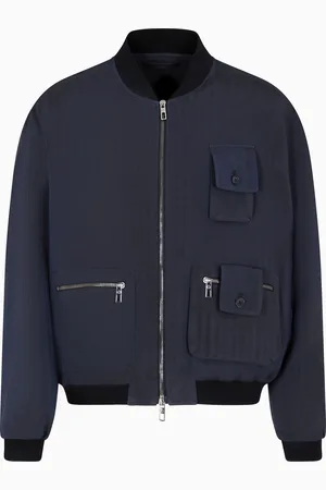 Giorgio Armani Blouson en viscose à chevrons