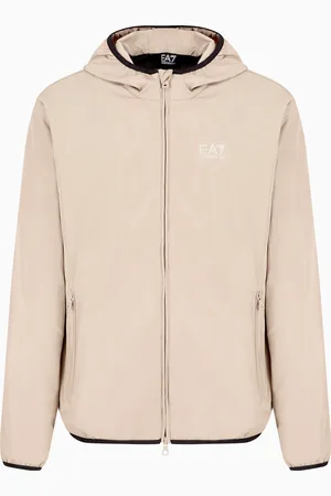 EA7 Blouson bomber à capuche Core Identity en tissu technique recyclé