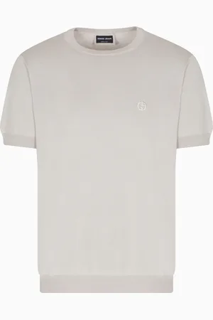 Giorgio Armani Pull à manches courtes en coton et soie