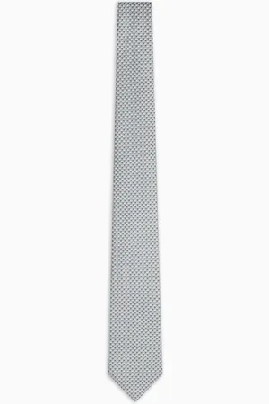 Emporio Armani Cravate en pure soie jacquard avec motif optique