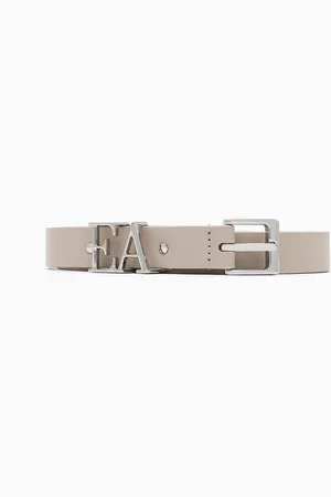 Emporio Armani Ceinture en cuir lisse avec boucle EA façonnée
