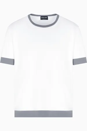 Giorgio Armani T-shirt à col ras-du-cou en jersey de coton biologique