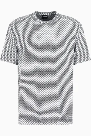 Giorgio Armani T-shirt ras-du-cou en jersey de viscose jacquard