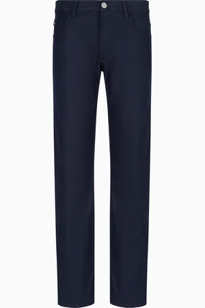 Giorgio Armani Pantalon 5 poches coupe classique en coton stretch