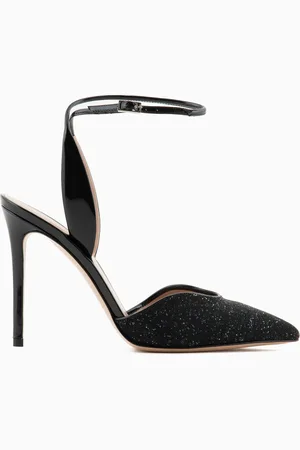 Giorgio Armani Escarpins en cuir verni et strass