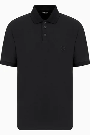 Giorgio Armani Polo en piqué de coton stretch