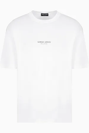 Giorgio Armani T-shirt ras-du-cou en interlock de coton